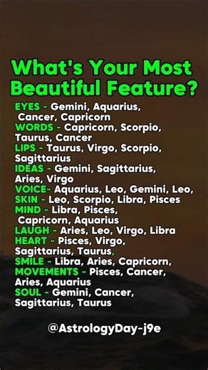 What Is Your Most Beautiful Feature? 🔮 (According To Astrology) #zodiac #astrology #horoscope #tarot
