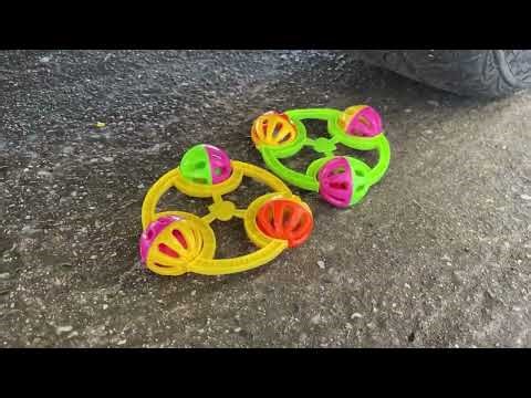 Crushing Crunchy & Soft Things by Car! - 3 Minutes of Crushing Paintballs by with Car