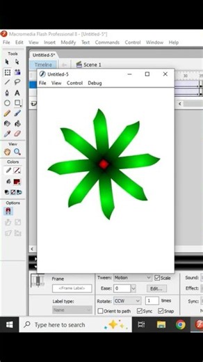 Flower Design in Macromedia Flash 8 #compeduknowledge #macromediaflash #flashanimation