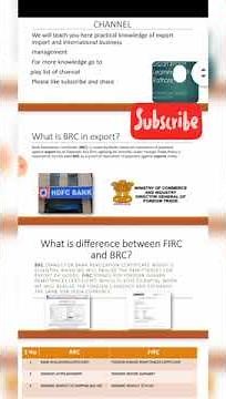 What is BRC in Export | bank Realisation certificate