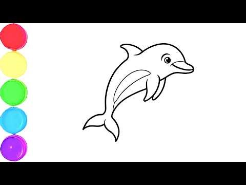 Dolphin Drawing, Painting & Coloring For Kids and Toddlers_ Child Art