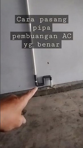 how to install an AC drain pipe #installAC
