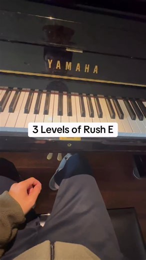 LevelUpPiano on Instagram: "3 Levels of Rush E… 🎹🔥#RushE #PianoReels #ChaosMode"