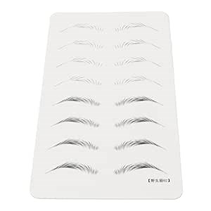 Microblading Practice Skin, Double Sided Practice Skin for Eyebrow Tattoos Silicone Fake Skin Sheets Microblading Supplies for Beginner (02)