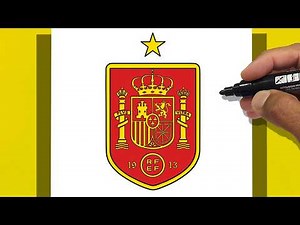 How to Draw SPAIN Badge LOGO - FIFA World Cup 2026