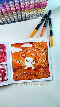 Let's paint Magic Garden with a single color? 🧡🍊🧶 #drawing #painting #bobbiegoods #art