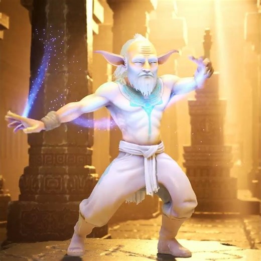 Fantasy Alien Sage CGI Reveal | Stylized Character Art