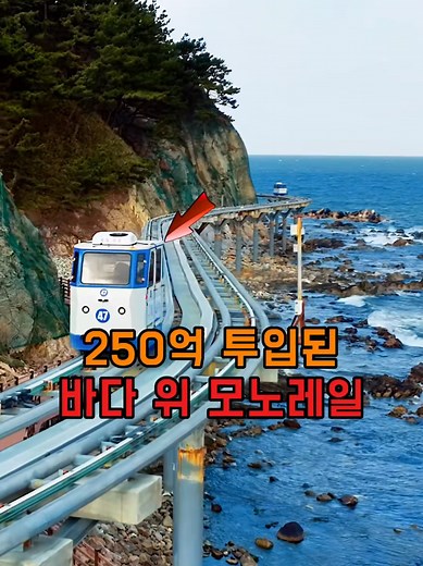 겨울 서해안 바다 위 모노레일 1일 투어