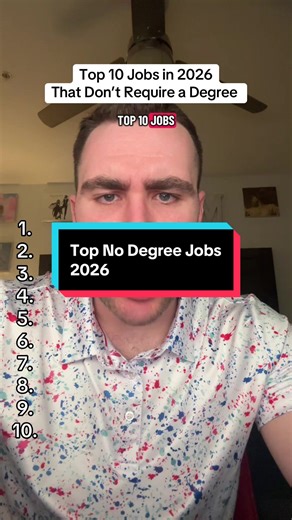Job Ranking - Top 10 Jobs in 2026 That Don’t Require a Degree #job #ranking