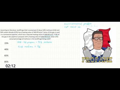 PE Exam Practice Problem #99: Environmental | Landfill Gas Heating Value In Pipeline (Dangit Bobby)