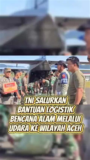 TNI salurkan bantuan logistik bencana alam melalui udara ke wilayah aceh TNI mendukung percepatan penanganan bencana alam dengan menyalurkan bantuan logistik kepada masyarakat terdampak bencana di wilayah Takengon, Aceh Tengah #TNI #TNIAD #TNIAU #TNIPeduli #TNIPeduliBencana