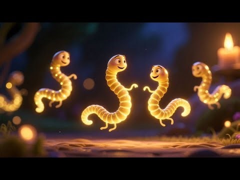 Tiny Glow Worms Light the Skies | Magical Nighttime Rhyme for Kids | Nursery Rhymes for Children