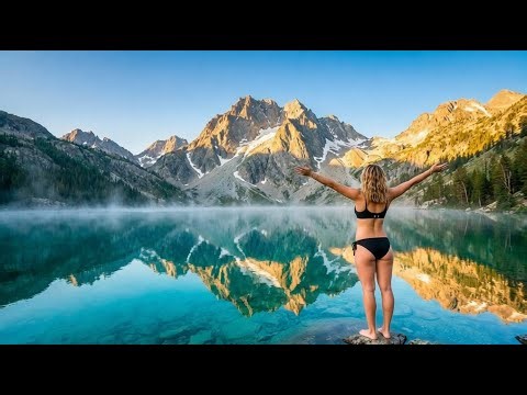 Solo Girl Camping in Sawtooth Wilderness — Idaho United States