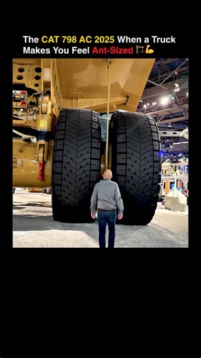 Circilis on Instagram: "The CAT 798 AC isn’t just big — it’s monstrous. Each tire is taller than a person, the haul bed can swallow entire rooms, and the machine moves millions of pounds like it’s nothing. Despite its size, every component is designed with extreme precision: electric drive systems, load-optimized frames, and suspension built to handle brutal mining terrain. It’s where scale meets engineering… and you realize just how small humans really are next to machines built for the earth i