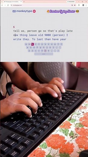 94 WPM Typing Speed | No Mistakes Challenge #monkeytype #typingtest #asmr #raushantypingmaster