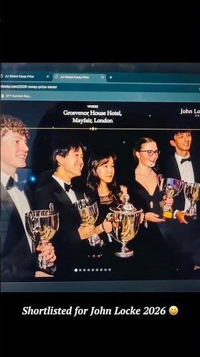 Shortlisted for John Locke Essay Competition... Again! (2026)