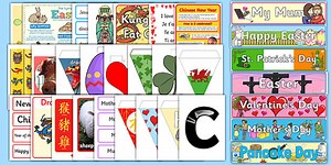 Spring Term Festivals and Celebrations Display Pack