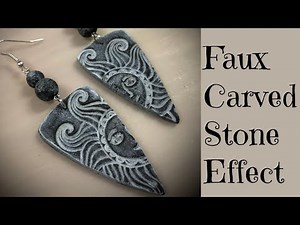 Polymer Clay Carved Stone Effect 3 Tutorials In 1 Butterfly, Sun Earrings and Sun Pendant Tutorial