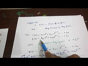 DIVISION ALGORITHM FOR POLYNOMIALS