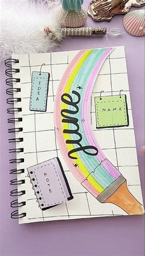 June Frontpage Design — Aesthetic Pastel Rainbow Art #nhuandaocalligraphy #frontpage