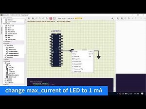 LED Blinking Program using PIC16F Simulating using SimulIDE
