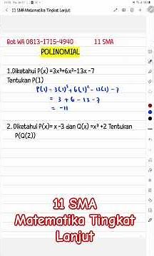 11 SMA POLYNOMIAL #kurikulummerdeka #polynomial #grade11 #numbers with powers #maths #utbk #kakwahyu