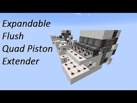Expandable Flush quad piston extender (w/ non flush version update) | Minecraft