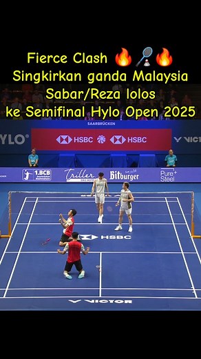 Lolos ke Semifinal Hylo Open 2025. Kesabaran Sabar/Reza meladeni reli panjang ganda Malaysia Aaron Chia/Soh Wooi Yik akhirnya mengantarkan wakil Indonesia ke semifinal setelah memenangkan pertandingan rubber game 11-21, 21-14 dan 21-17...🏸💪🔥🇮🇩 #badminton #bwfworldtour #hyloopen2025 #mensdoubles #sabarreza | Iwan Suhendra