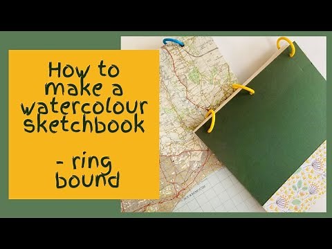 How to make a watercolour sketch book - easy ring bound book for beginners