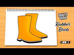 How to draw Rubber Boots