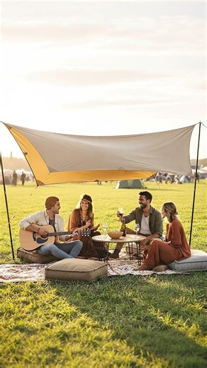 GEEZY - Camping Tarp Shelter Set with Poles