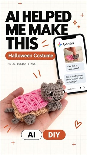 I asked AI to help me crochet a Nyan Cat Halloween costume 🐱🌈 #shorts #nyancat #crochet #halloween