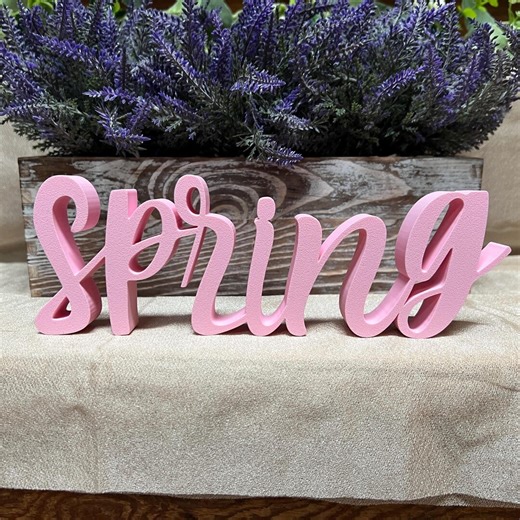 Spring Freestanding Sign | Spring Shelf Mantle Table Decor | 3D Sign - Etsy