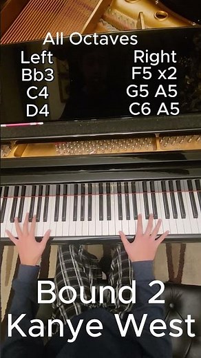 Kanye West - Bound 2 (Easy Piano Intro Tutorial) | Ye Shorts