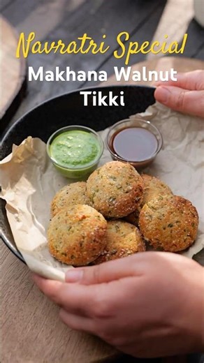 S03 EP01 of Navratri Special | Makhana Walnut Tikki #recipe #navratri #fasting #tikki