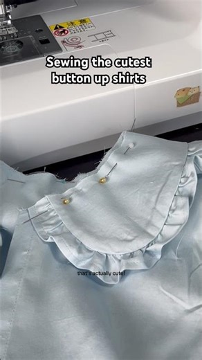 How I sew the cutest button up shirts #sewing #sewingpattern #sewingtutorial #sewingblogger