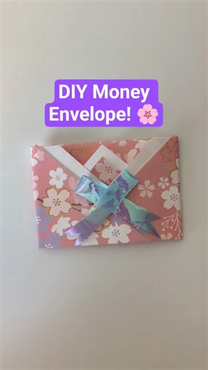 Super Easy Origami Money Envelope Tutorial 🌸💌 #shorts #origami #papercraft