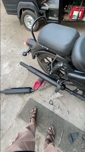 Classic 350 long Punjab silencer sound 🔥