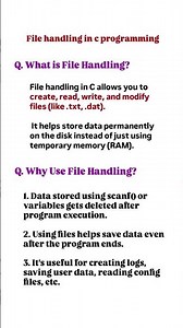 🤔 what is file handling in c programming?🚀⚡#codeforbeginners #codeadventure#codinglanguage