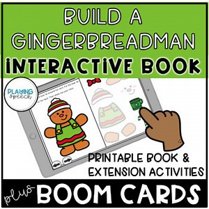 Build a Gingerbread Man Interactive Book Printable AND Boom Cards