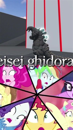 Heisei Godzilla vs my little pony magic princess #ageoftitans #godzilla