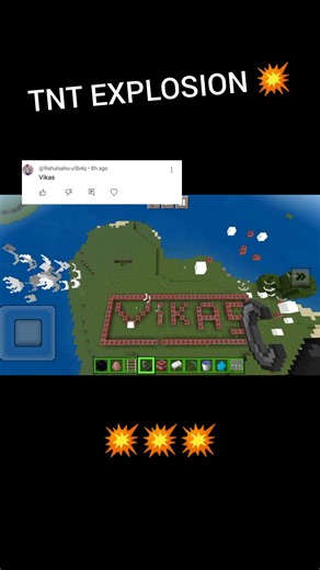 Vikas vs TNT Explosion 😱💥 | Minecraft Crazy Test #minecraft #shorts