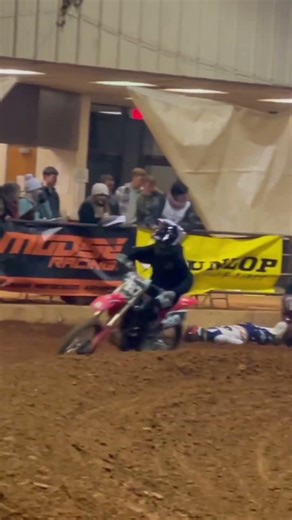 Cullman Arenacross A class big crash. #motorcycle #dirtbike #shorts