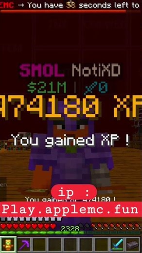This Spawner produce 15k + in one second 🤑🤑 in #applemc #minecraft #money