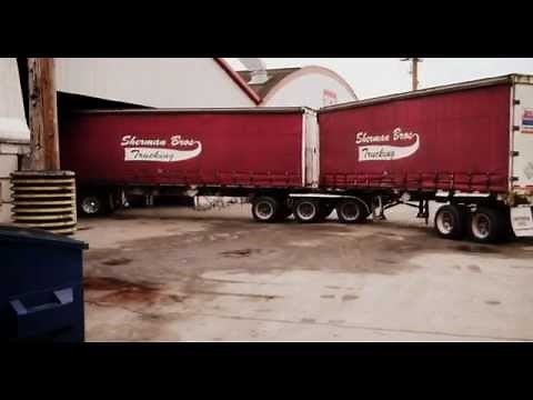 how to backup a B-train tractor trailer