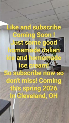 Coming Soon to Cleveland, OH in italian ice and Homemade Ice Cream opening this spring!