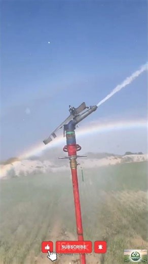 High-Pressure Big Gun Sprinkler System for Large Scale Farming #farming #agriculture #viral