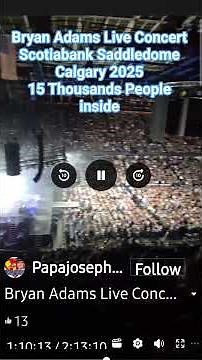 Bryan Adams Live Concert Scotiabank Saddledome Calgary 2025