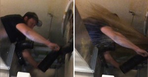 26K views · 133 reactions | This unlucky plumber got a facefull of raw sewage as he was working on a pipe — but he handled it like a champ. 濫 https://nyp.st/2tddgH7 | New York Post | Facebook