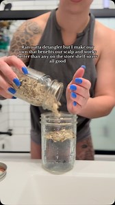 Homemade hair detangler that works better than any one you’ve ever tried and costs pennies to make >> #herbalism #curlyhairroutine #hairtok #diybeauty #selfsufficiency #selfsufficient #urbanhomestead #homestead #boymom #marshmallowroot | Barefoot.mimosas